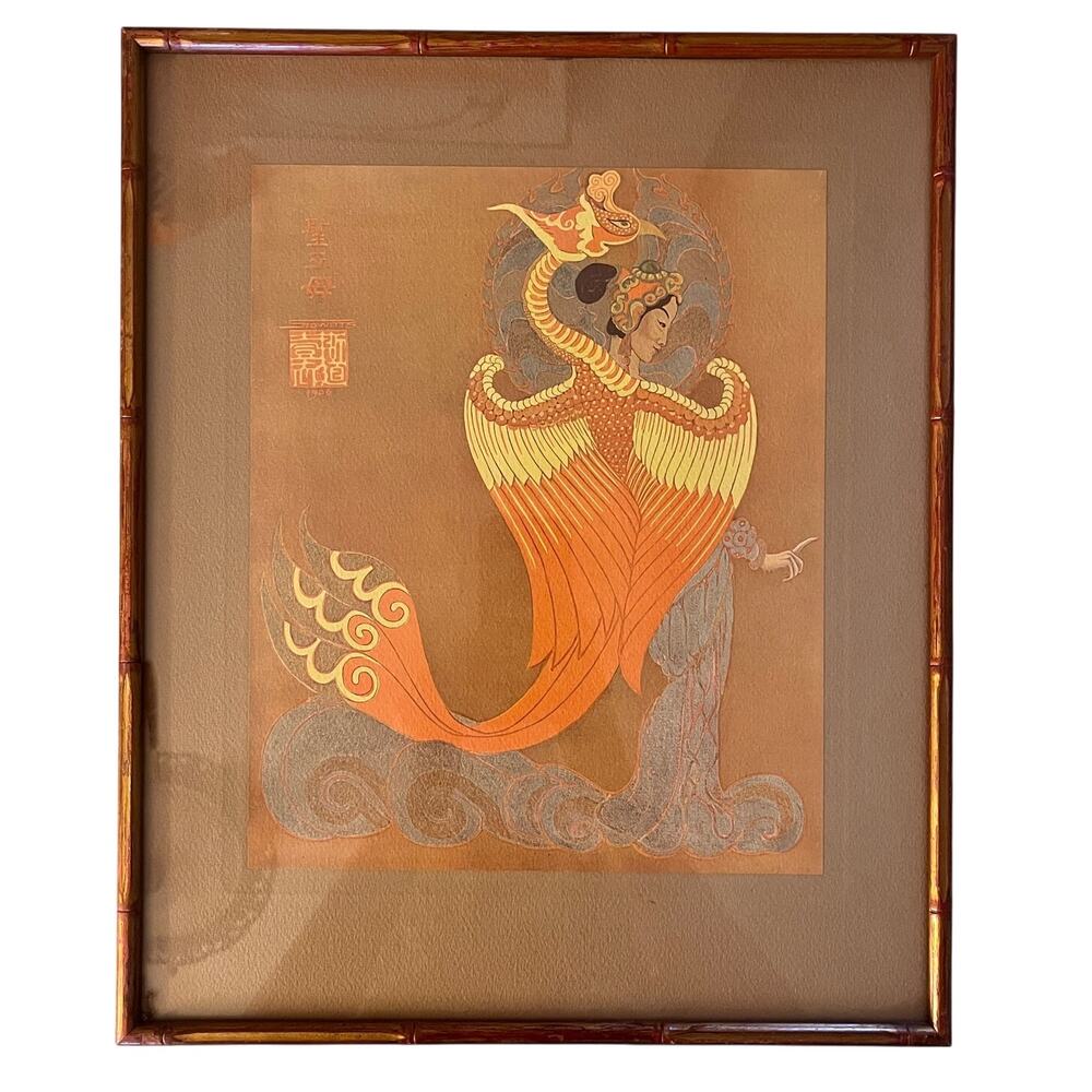 The Work of Stowitts for the Fox-God Fay-Yen-Fah Vintage Print - Framed
